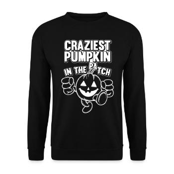 Craziest Pumpkin In The Patch - Funny Halloween - Unisex Sweatshirt - black - Front - Alina (178cm) & Michal (187cm)