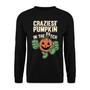 Craziest Pumpkin In The Patch - Halloween Pumpkin - Unisex Sweatshirt - black - Front - Alina (178cm) & Michal (187cm)