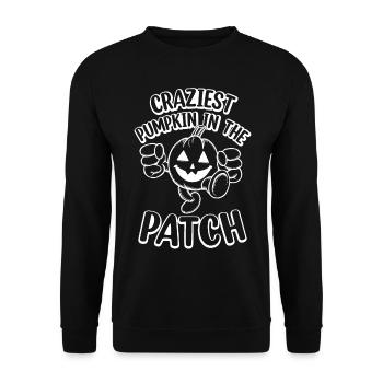 Halloween Pumpkin - Craziest Pumpkin In The Patch - Unisex Sweatshirt - black - Front - Alina (178cm) & Michal (187cm)
