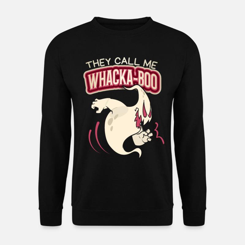 Lustiger-Geist, Spruch Halloween Whacka-Boo - Unisex Pullover - Schwarz