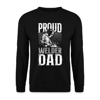 Welder Welding Dad Father Vintage - Unisex Sweatshirt - black - Front - Alina (178cm) & Michal (187cm)