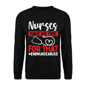Nursing Violence Nurse Abuse Survivor - Unisex Sweatshirt - black - Front - Alina (178cm) & Michal (187cm)