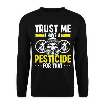 Pest Control Pest Controller Bug Killer Worker - Unisex Pullover - Schwarz - Vorne - Alina (178cm) & Michal (187cm)