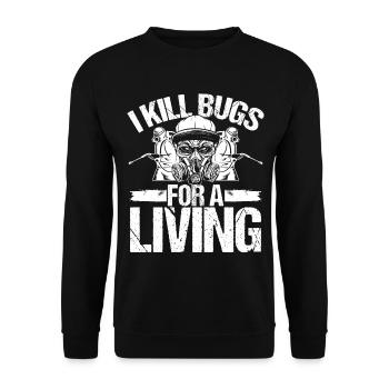 Bed Bug Killer Pest Control Worker Technician - Unisex Pullover - Schwarz - Vorne - Alina (178cm) & Michal (187cm)