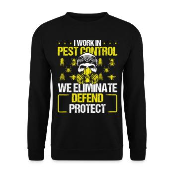Pest Control Worker Bed Bug Killer Technician - Unisex Pullover - Schwarz - Vorne - Alina (178cm) & Michal (187cm)