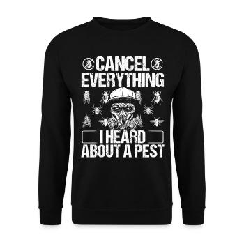 Pest Control Worker Technician Animal Control - Unisex Pullover - Schwarz - Vorne - Alina (178cm) & Michal (187cm)