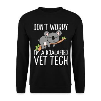 Vet Tech Veterinary Tech Koalafied Vet Tech - Unisex Sweatshirt - black - Front - Alina (178cm) & Michal (187cm)