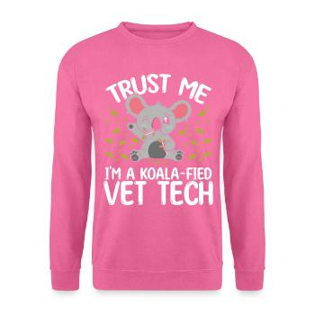 Koalafied Veterinary Tech Koala Vet Tech - Sweat-shirt Unisexe - rose - Devant