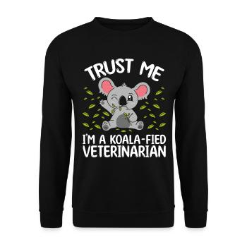 Veterinary Technician Koalafied Veterinarian - Unisex Pullover - Schwarz - Vorne - Alina (178cm) & Michal (187cm)