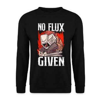 Welder Welding Pun Vintage No Flux - Unisex Sweatshirt - black - Front - Alina (178cm) & Michal (187cm)