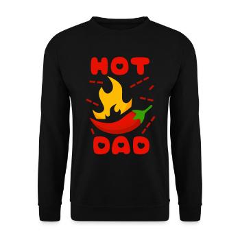 Dad-Daddy Father's Day, funny saying, hot dad - Unisex Sweatshirt - black - Front - Alina (178cm) & Michal (187cm)