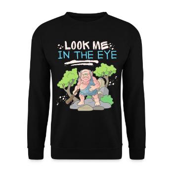 Cyclops, zombie, zombie monster, funny saying - Unisex Sweatshirt - black - Front - Alina (178cm) & Michal (187cm)
