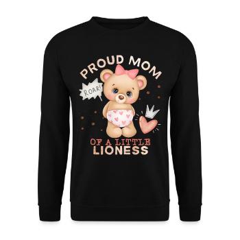 Mommy Mom, Mom Mom, Lion Mom Baby Girl Saying - Unisex Sweatshirt - black - Front - Alina (178cm) & Michal (187cm)