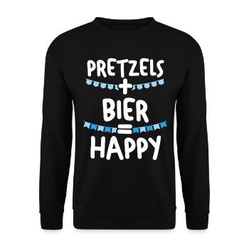 Dirndl Trachten München - Unisex Pullover - Schwarz - Vorne - Alina (178cm) & Michal (187cm)