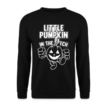Little Pumpkin In The Patch - Halloween Pumpkin - Unisex Pullover - Schwarz - Vorne - Alina (178cm) & Michal (187cm)