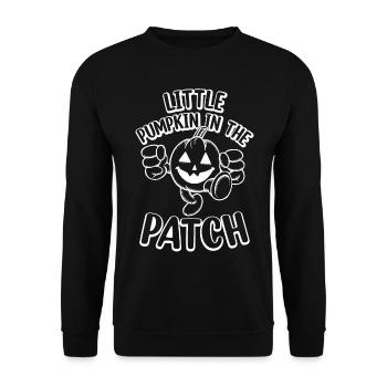 Halloween - Little Pumpkin In The Patch - Unisex Pullover - Schwarz - Vorne - Alina (178cm) & Michal (187cm)