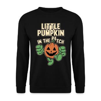 Halloween Little Pumpkin In The Patch - Halloween - Unisex Pullover - Schwarz - Vorne - Alina (178cm) & Michal (187cm)