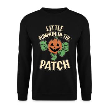 Halloween Little Pumpkin In The Patch - Pumpkin - Unisex Sweatshirt - black - Front - Alina (178cm) & Michal (187cm)