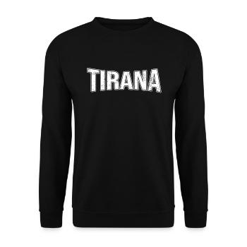 Tirana - Unisex Pullover - Schwarz - Vorne - Alina (178cm) & Michal (187cm)