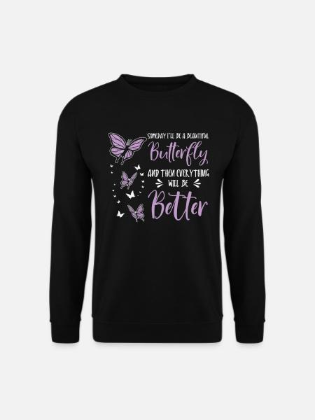 Papillon céleste mystique - Sweat-shirt Unisexe - noir