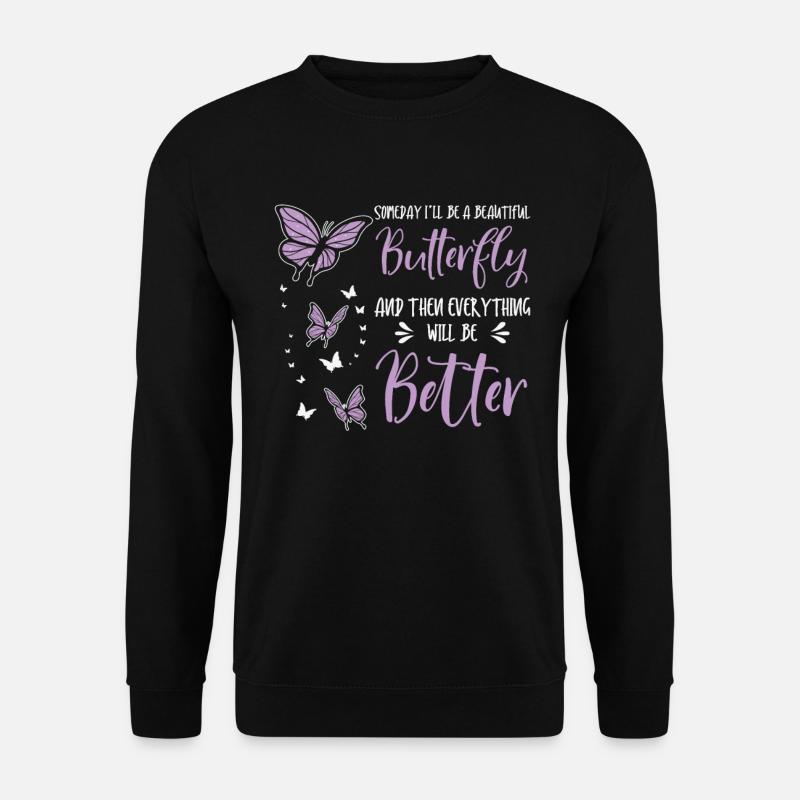 Papillon céleste mystique - Sweat-shirt Unisexe - noir