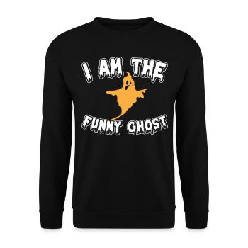 Halloween I Am The Funny Ghost Halloween Ghost - Unisex Sweatshirt - black - Front - Alina (178cm) & Michal (187cm)