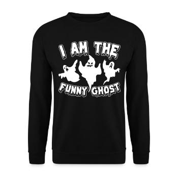 Halloween Je suis le drôle de fantôme I Drôle Halloween G - Sweat-shirt Unisexe - noir - Devant - Alina (178cm) & Michal (187cm)