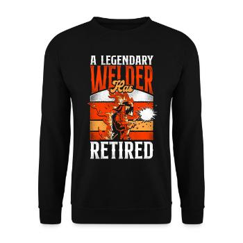Soudage Soudeur Retraite Vintage - Sweat-shirt Unisexe - noir - Devant - Alina (178cm) & Michal (187cm)