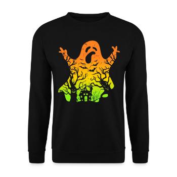 Ghost Halloween Ghost Halloween Spooky Halloween G - Unisex Sweatshirt - black - Front - Alina (178cm) & Michal (187cm)