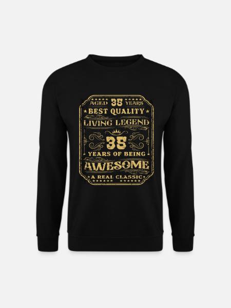 35 Geburtstag 35 Jahre Mann 35 jahre legende 35 - Unisex Pullover - Schwarz
