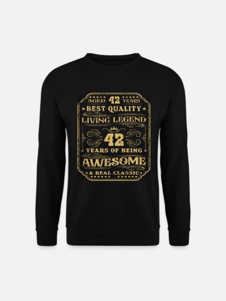 42 Geburtstag 42 Jahre Mann 42 jahre legende 42 - Unisex Pullover - Schwarz