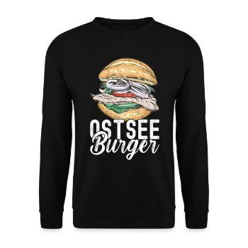 Ostsee Heimat Norddeutschland - Unisex Pullover - Schwarz - Vorne - Alina (178cm) & Michal (187cm)