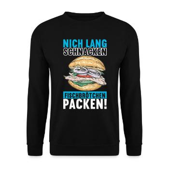 Ostsee Heimat Norddeutschland - Unisex Pullover - Schwarz - Vorne - Alina (178cm) & Michal (187cm)