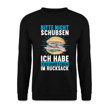 Ostsee Heimat Norddeutschland - Unisex Pullover - Schwarz - Vorne - Alina (178cm) & Michal (187cm)