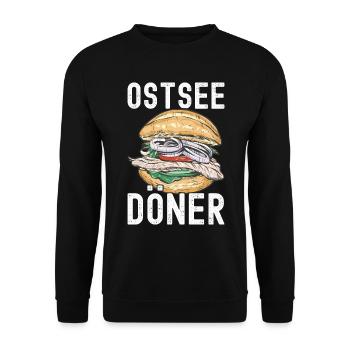 Ostsee Heimat Norddeutschland - Unisex Pullover - Schwarz - Vorne - Alina (178cm) & Michal (187cm)