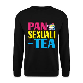 Pansexuell LQBTQ - Unisex Pullover - Schwarz - Vorne - Alina (178cm) & Michal (187cm)