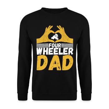 Quad Bike Quad Riders - Unisex Sweatshirt - black - Front - Alina (178cm) & Michal (187cm)