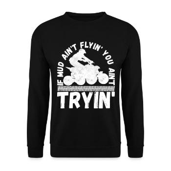 Quad Bike Quad Riders - Unisex Sweatshirt - black - Front - Alina (178cm) & Michal (187cm)