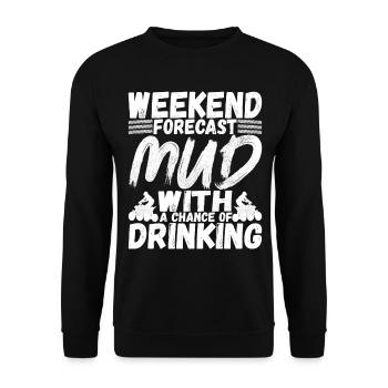 Quad Bike Quad Riders - Unisex Sweatshirt - black - Front - Alina (178cm) & Michal (187cm)