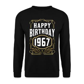 Birthday Gift Birthday Bursdag Vintage 1990 - Unisex Sweatshirt - black - Front - Alina (178cm) & Michal (187cm)