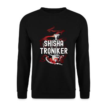 Shisha Gift for Hookah Hookah Hookah Bar Pipe - Unisex Sweatshirt - black - Front - Alina (178cm) & Michal (187cm)
