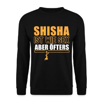 Shisha Gift for Hookah Hookah Hookah Bar Pipe - Unisex Sweatshirt - black - Front - Alina (178cm) & Michal (187cm)
