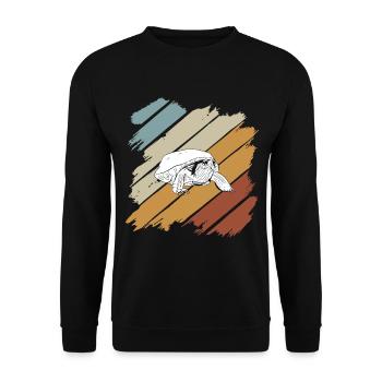 Tortue Détendue Chill Mer Océan Plage - Sweat-shirt Unisexe - noir - Devant - Alina (178cm) & Michal (187cm)