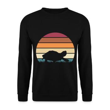 Turtle - Unisex Sweatshirt - black - Front - Alina (178cm) & Michal (187cm)