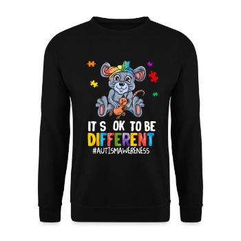 Autistic Autism Autism Awareness Day Asperger's Child - Unisex Sweatshirt - black - Front - Alina (178cm) & Michal (187cm)