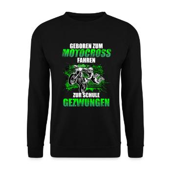 Motocross Enduro Offroad Dirt Bike Superbike Motor - Unisex Pullover - Schwarz - Vorne - Alina (178cm) & Michal (187cm)