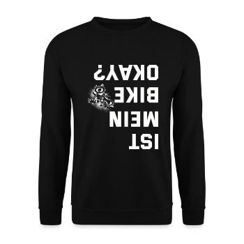 Motocross Geschenk Für Enduro Supermoto Dirt Bike - Unisex Pullover - Schwarz - Vorne - Alina (178cm) & Michal (187cm)