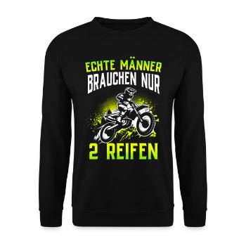 Motocross - Unisex Pullover - Schwarz - Vorne - Alina (178cm) & Michal (187cm)