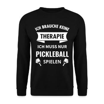 Pickleball Spieler Ballsport Pickleball Geschenk - Unisex Pullover - Schwarz - Vorne - Alina (178cm) & Michal (187cm)