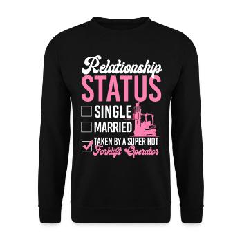 Opérateur de chariot élévateur certifié - Sweat-shirt Unisexe - noir - Devant - Alina (178cm) & Michal (187cm)